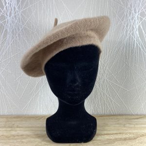 Béret beige chaud avec laine pour femme Fino et Fina