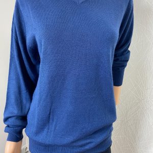 Pull bleu encolure V Manoukian