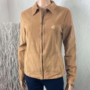 Veste femme tissu velours coton côtelé beige Who’s That Girl