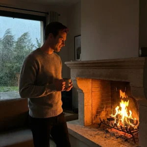 Riche | Pull homme épaissi en coton col rond