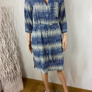 Robe midi doublée 100% coton manches 3/4 MKT Studio