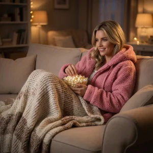 Riche | Veste femme à capuche en laine