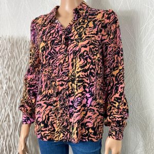 Chemisier bariolé tigre Byjosa Puff Shirt b.young