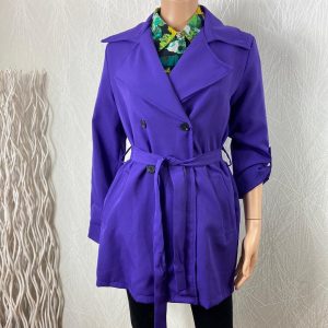 Manteau violet femme manches retroussables New Collection