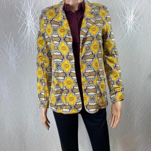 Veste femme doublée multicolore style vintage 70's Surkana