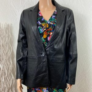 Blazer pour femme en cuir noir modèle Byfvdara For Ever B.Young