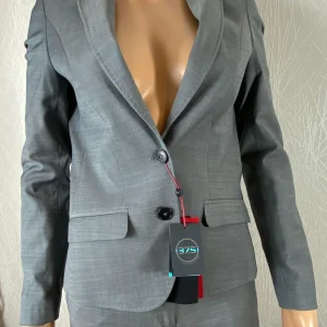 Veste blazer gris clair femme style business Slim Fit gamme 37,5 GREIFF
