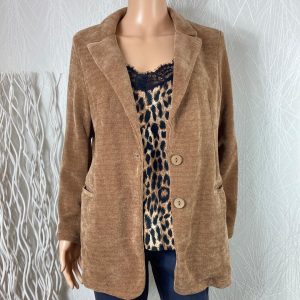 Veste en velours côtelé brun Les Impatientes