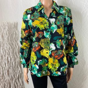 Chemise femme tissu coton fleuri multicolore Byisalo B.Young