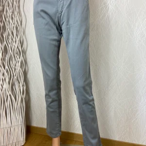 Jeans gris coupe droite stretch Acquaverde