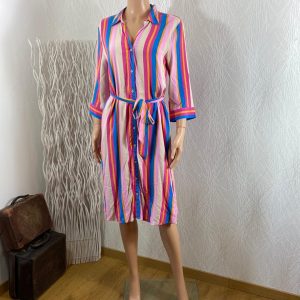 Robe rayée multicolore modèle Bymmjoella Shirt Dress B.Young