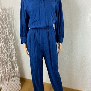 Combinaison pantalon bleu marine manches longue modèle Jude Jane Wood