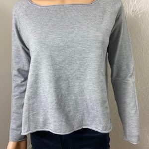 Pull ample fin gris PPT