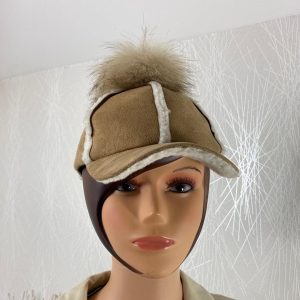 Casquette laine chaude avec pompon pour femme Viwei Moda