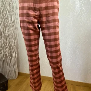 Pantalon coton carreaux coupe droite taille mi-haute Zilch