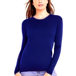 WOMEN'S 80% CASHMERE 20% SILK LIGHTWEIGHT CREW NECK. 77200/20ML