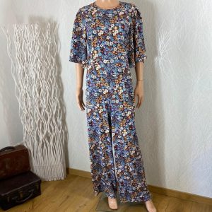 Combinaison pantalon fluide jambes larges fleurie Traffic People