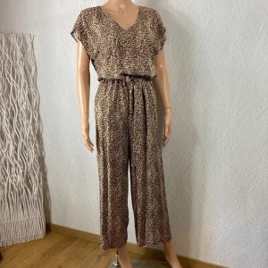 Combinaison fluide imprimé léopard manches courtes Bymmjoella Jumpsuit  B.Young