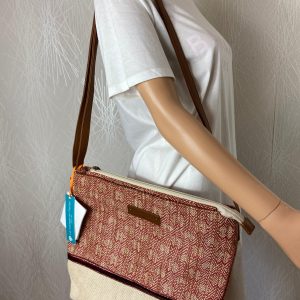 Sac à bandoulière réglable en coton et jute Le Voyage en Panier