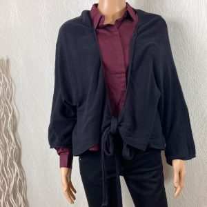 Gilet fin à nouer noir Moda Market