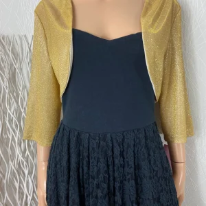 Boléro doré à paillettes manches 3/4 Marie June