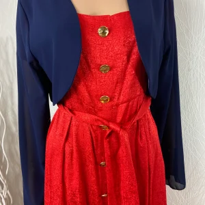 Boléro court bleu marine manches longues Made In Italy