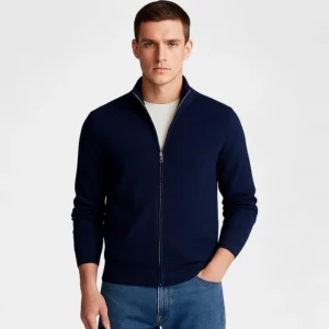 Riche | Cardigan homme coton coupe slim – Style minimaliste uni