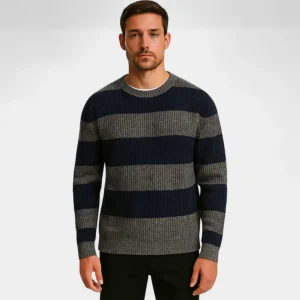 Riche | Pull homme laine col rond – maille raffinée décontractée