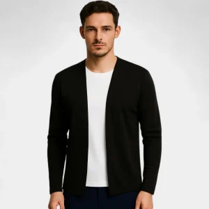 Riche | Cardigan homme coton – Basique ajusté décontracté