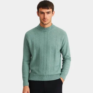 Riche | Pull col semi-ouvert homme cachemire – Maille minimaliste de luxe