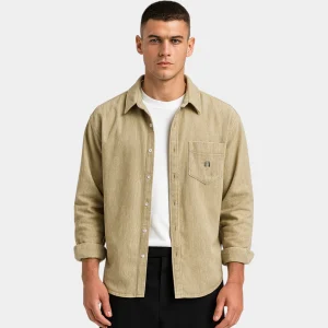 Riche | Chemise homme coton manches longues – brossée ajustée casual