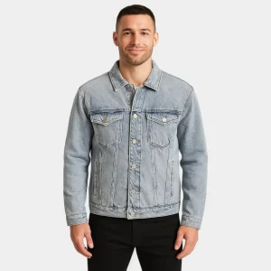 Riche | Veste homme en jean délavé coupe ample – rétro, authentique, silhouette quotidienne