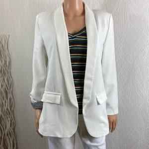 Veste femme doublée blanche manches retroussables New Collection