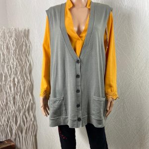 Gilet grande taille femme gris sans manche Tout Simplement