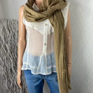 Foulard en coton marron Pako Litto