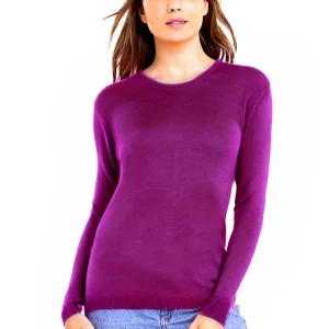 WOMEN'S 80% CASHMERE 20% SILK LIGHTWEIGHT CREW NECK. 77200/20ML