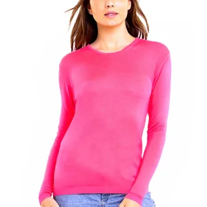 WOMEN'S 80% CASHMERE 20% SILK LIGHTWEIGHT CREW NECK. 77200/20ML