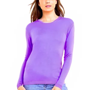 WOMEN'S 80% CASHMERE 20% SILK LIGHTWEIGHT CREW NECK. 77200/20ML