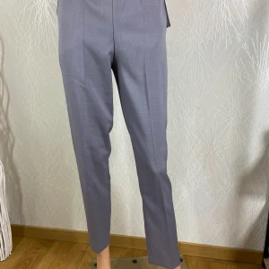 Pantalon violet parme taille haute élastique fabrication française Gévana