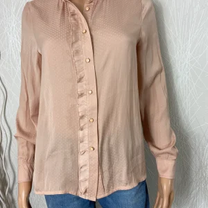 Chemisier manches longues rose Sweed Paris.