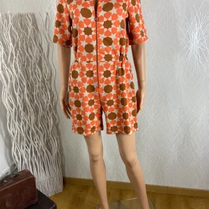 Combi-short orange vintage manches courtes Who’s That Girl
