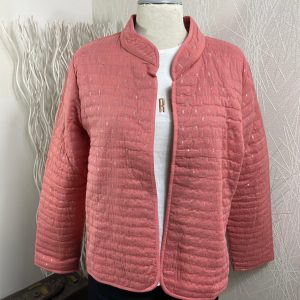 Veste rose matelassée réversible coupe droite modèle Boshi Cuivre La Fiancée du Mekong