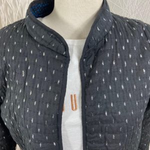 Veste noire matelassée réversible coupe droite Modèle Boshi black La Fiancée Du Mekong