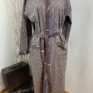 Kimono imprimé ultra féminin confortable modèle Classique Pipa Cobalt La Fiancée du Mekong - Taille unique