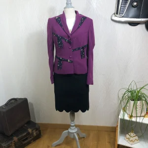 Veste blazer mauve doublée de créateur Tabala Paris