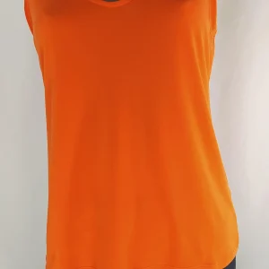 T-shirt orange en tissu jersey Bleu d'Azur
