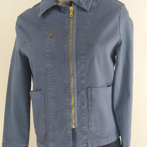 Veste bleue coton coupe droite tissu jean denim Pako Litto