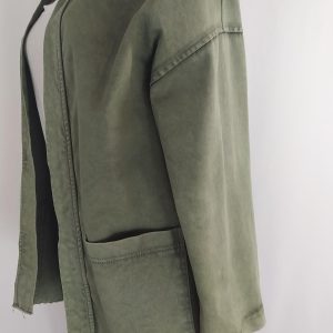 Veste kaki style casual coupe droite Pako Litto