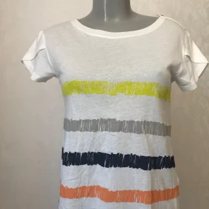 T-shirt coton recyclé manches courtes rayures de couleurs SKFK