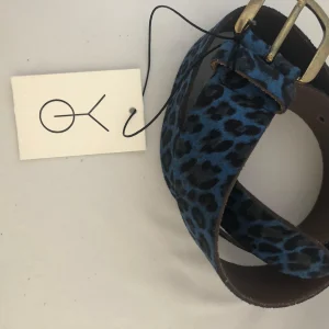 Ceinture en cuir Panthère Bleue Yolète - Taille S